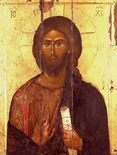 Христос Пантократор. Икона. Византия, XIII век. Монастырь Ватопед на Святой Горе Афон.
